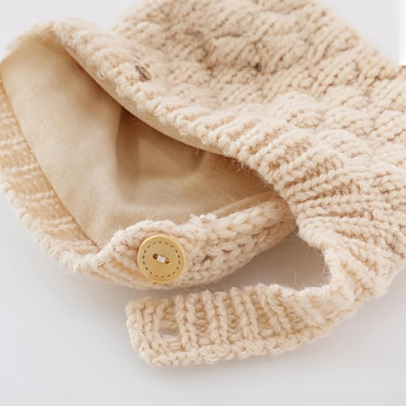 New1pc Children's Autumn Winter Baby Hat, Warm Cute Cartoon Infant Beanie for Boys and Girls, 3-12 Months, Fashionable Thickened Toddler Cap with Ear Coverage Suitable Daily Casual Outings & Activities Ideal Birthday Gift