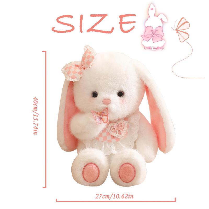 Cute Rabbit Design Plush Toy, 1 Count Soft Stuffed Rabbit Plushie, Cartoon Rabbit Plush Doll, Stuffed Animals, Plush Toy for Home & Office Decor