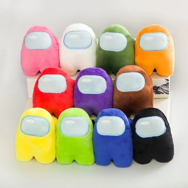 Among Us Crewmate Plush Doll Full 10 Colors Set Game Character Stuffed Toy Soft Fluffy Imposter Figure Mini Plush Ornament Kids Party Favor Backpack Pendant Gift For Boys Teens Cross-Border Wholesale