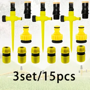 Plastic Quick-Connect Hose Sprinkler Set - 360° Rotating Lawn Sprinkler, No Electricity Needed for Watering| Suitable for Flowers, Lawns, and Fruit Planting, Garden Plants