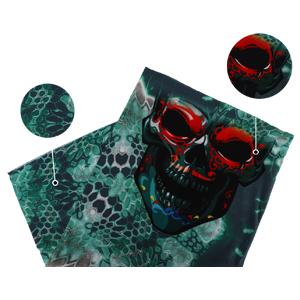 MoKo Halloween Face Mask for Cold Weather [6 Pack], Neck Gaiter Shield Scarf Elastic Balaclava Headbands Headwear, Windproof Skull Bandana for Men Women for Motorcycle Cycling Riding Skiing Party outdoor sport