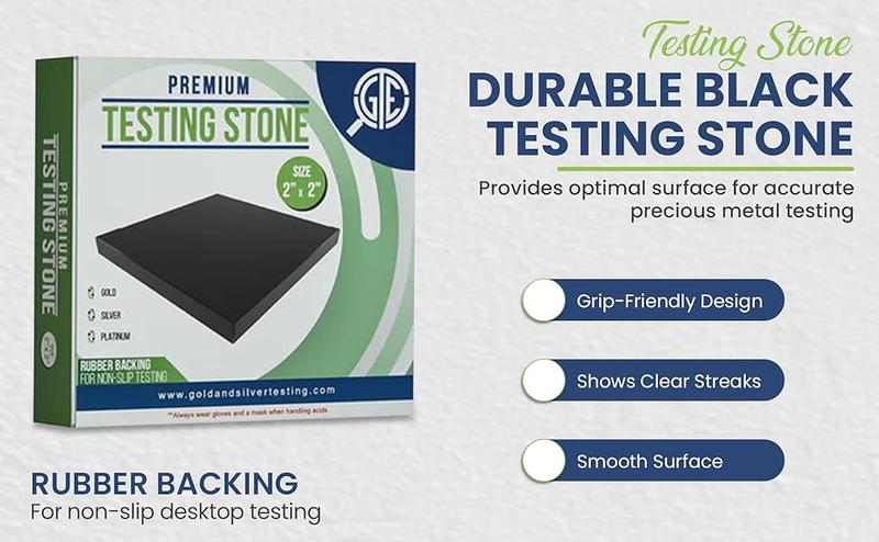 Gold Testing Kit, 10K 14K 18K Testing Solutions with Stone, Professional Jewelry Purity Test Set, USA