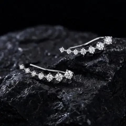 1 Pair Women's Elegant Rhinestone Decorated Bling Stud Earrings, Exquisite Trendy Stud Earrings, Fashionable Jewelry for Women & Girls for Daily & Party Decoration, Artificial Zircon Stud Earrings, Earrings Studs