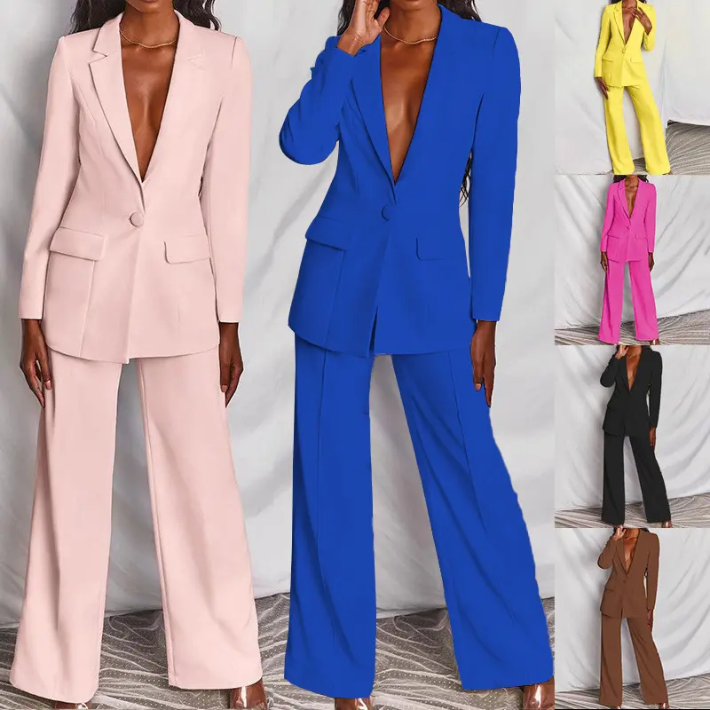 2026 Spring and Autumn New Women's Cross-Border Slim-Fit Two-Piece Suit