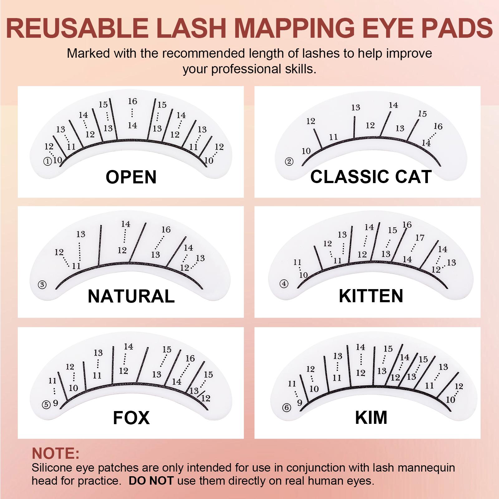 Practice Lashes Kit for Eyelash Extensions, Training Strips & Lashes for Lash Mannequin Head, Beginner Friendly Lash Extension Supplies, Lash Clusters Kit, Eyelash Tools