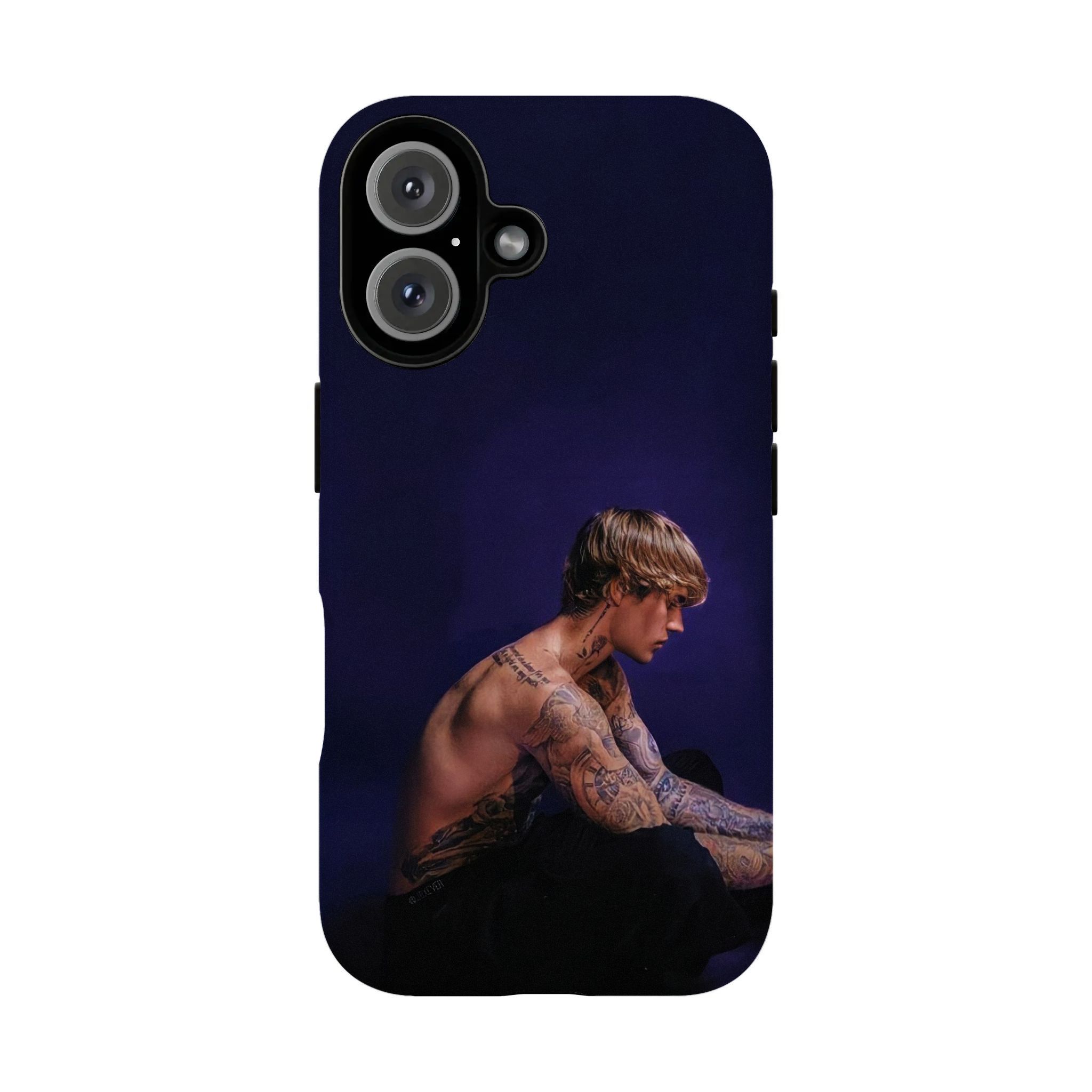 Popular Idol & Retro Artist: Bieber-Themed 2-in-1 Film-Style Phone Case — Compatible with iPhone 12, 13, 14, 15, 16, and 17 Series. This dual-layer protective case features a slim, lightweight hard-shell design and boasts excellent fade-resistant properti