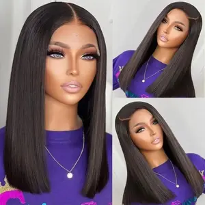 Lace Frontal Human Hair Wig Straight Bob Short Hair Wigs For Women Natural Looking Full Head Wigs Heat Resistant S1398