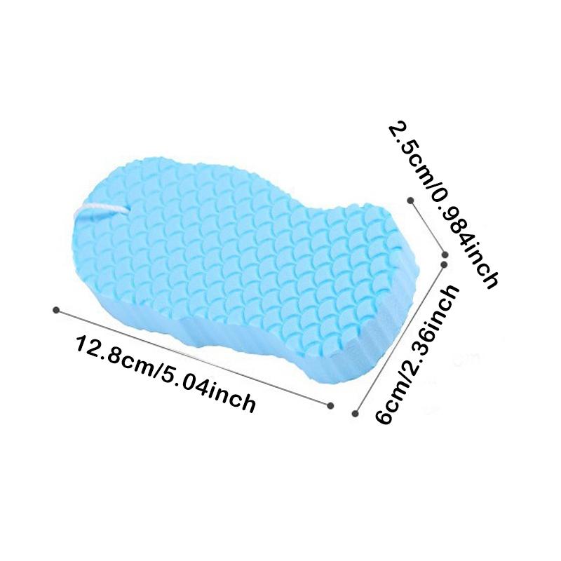 Magical exfoliating bath sponge, 3D ultra-soft exfoliating bath sponge, gentle on the skin and reusable, an alternative to exfoliating gloves, Exfoliating shower scrubber