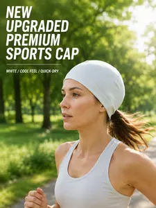 Multifunctional Skull Cap, Stretchy Helmet Liner for Cycling, Running, Hiking, Gym, Lightweight Polyamide Beanie, UV Cooling Cap