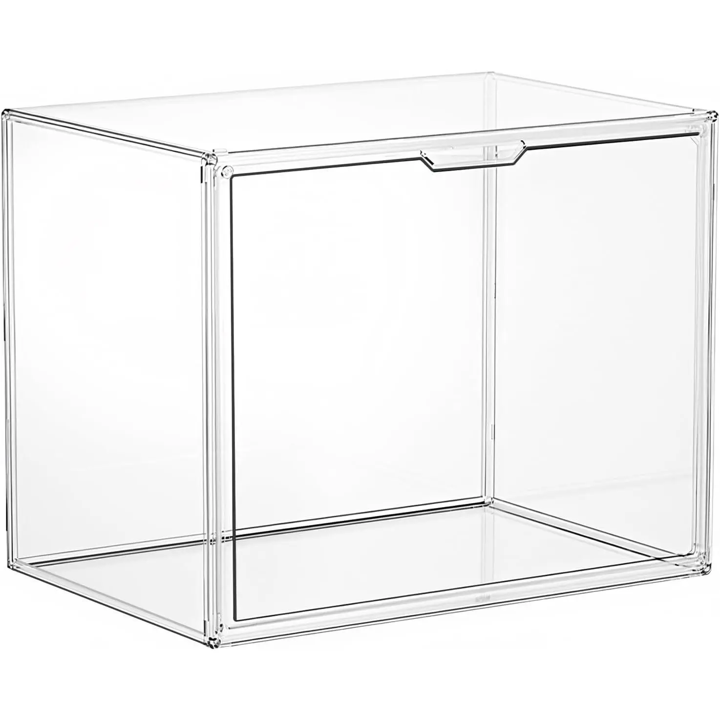 Clear Stackable Storage Bins, Acrylic Display Case, Acrylic Boxes with Lids, Magnetic Lid Storage Bins for Handbags & Purse, Large Figures Collectibles, Storage Bins for Home Organization(1 Pack)