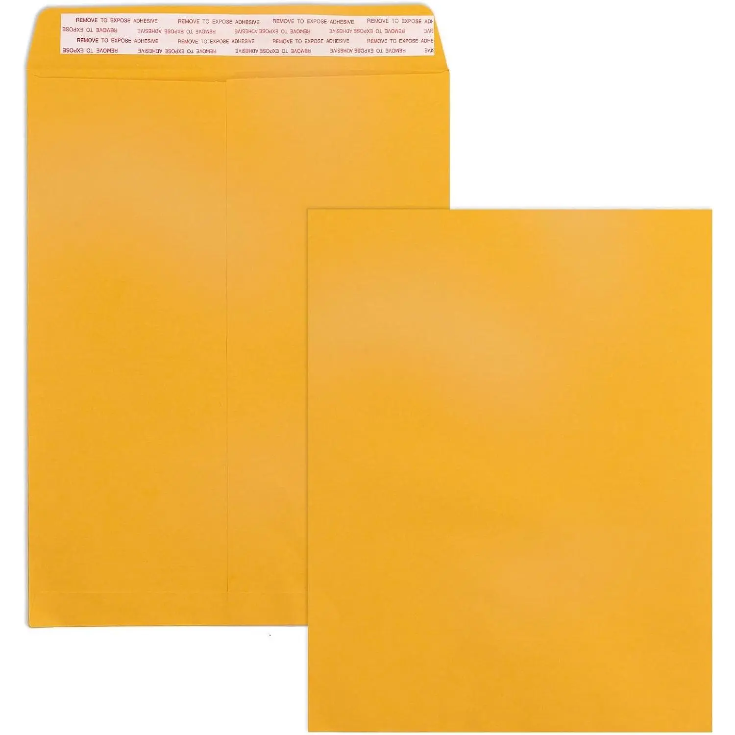 10x13 Catalog Envelopes Self Seal 100 Pack, 100GSM Paper Yellow Brown Manilla Envelopes with Peel and Seal Flap for Mailing, Organizing and Storage