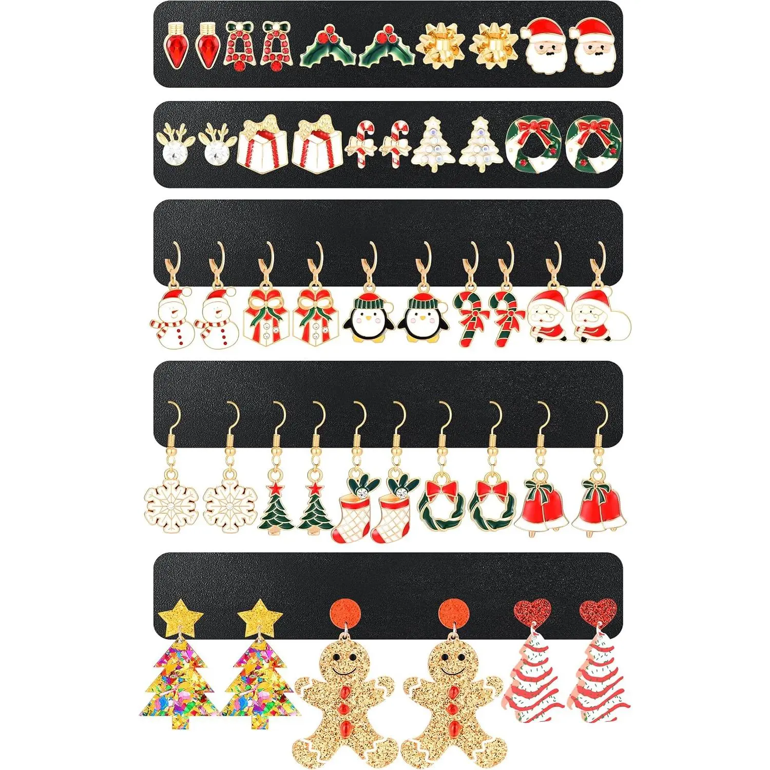 84 Pairs  Stud Earrings Set for Women , Fashion  Cubic Zirconia Butterfly Earrings Packs Piercings,  Stud Hoops Earrings for Gt