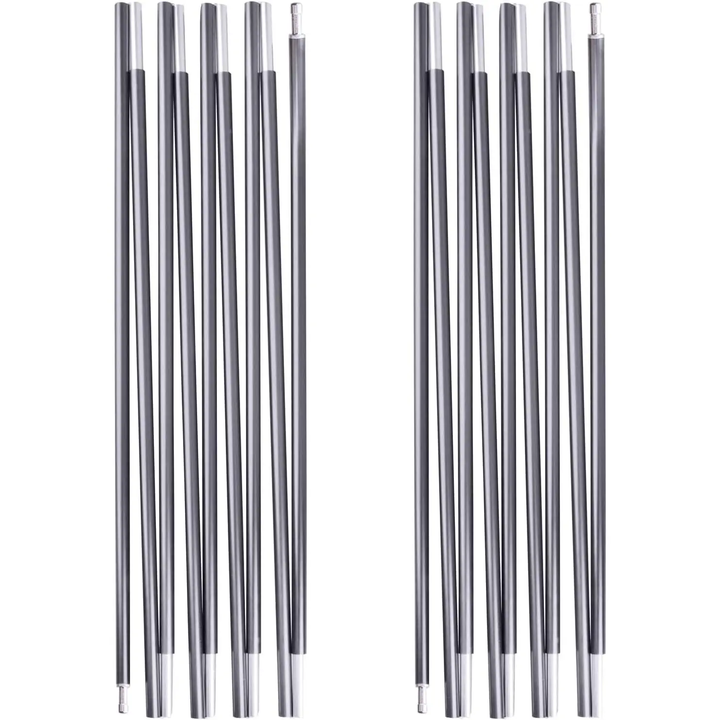 Aluminum Replacement Tent Poles Pre-Assembled Camping Tent Pole Repair Kit Rod Accessories, 2 Pcs