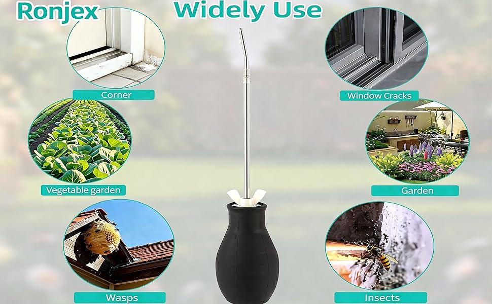 Diatomaceous Earth Powder Duster with Extendable Tube (5" to 22") & Threaded Seal - Leak-Bulb Sprayer for, Home, Pet Area Insect - Includes Funnel & Scoop Diatomaceous Earth Powder Duster with Extendable Tube (5" to 22") & Threaded Seal - Leak-Bulb Sprayer for, Home, Pet Area Insect - Includes Funnel & Scoop