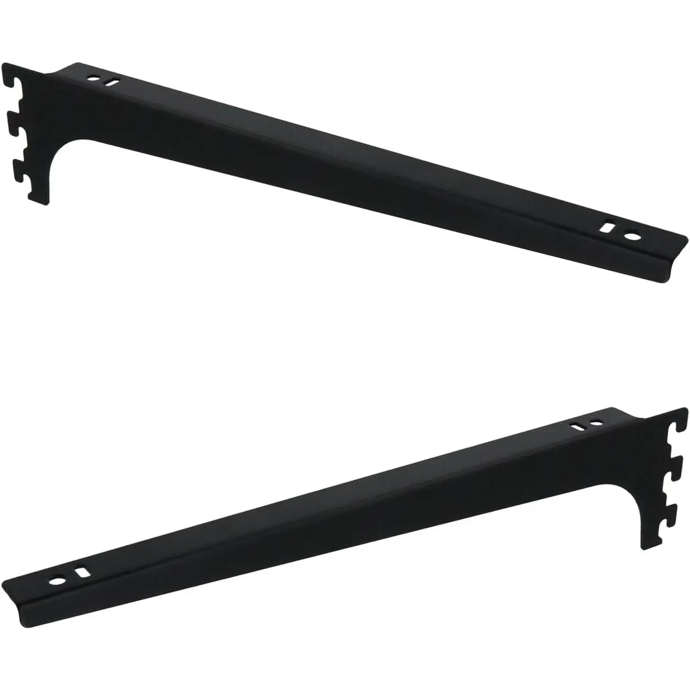 Pack 12" Adjustable Shelf Brackets Upright Shelf Bracket, Black