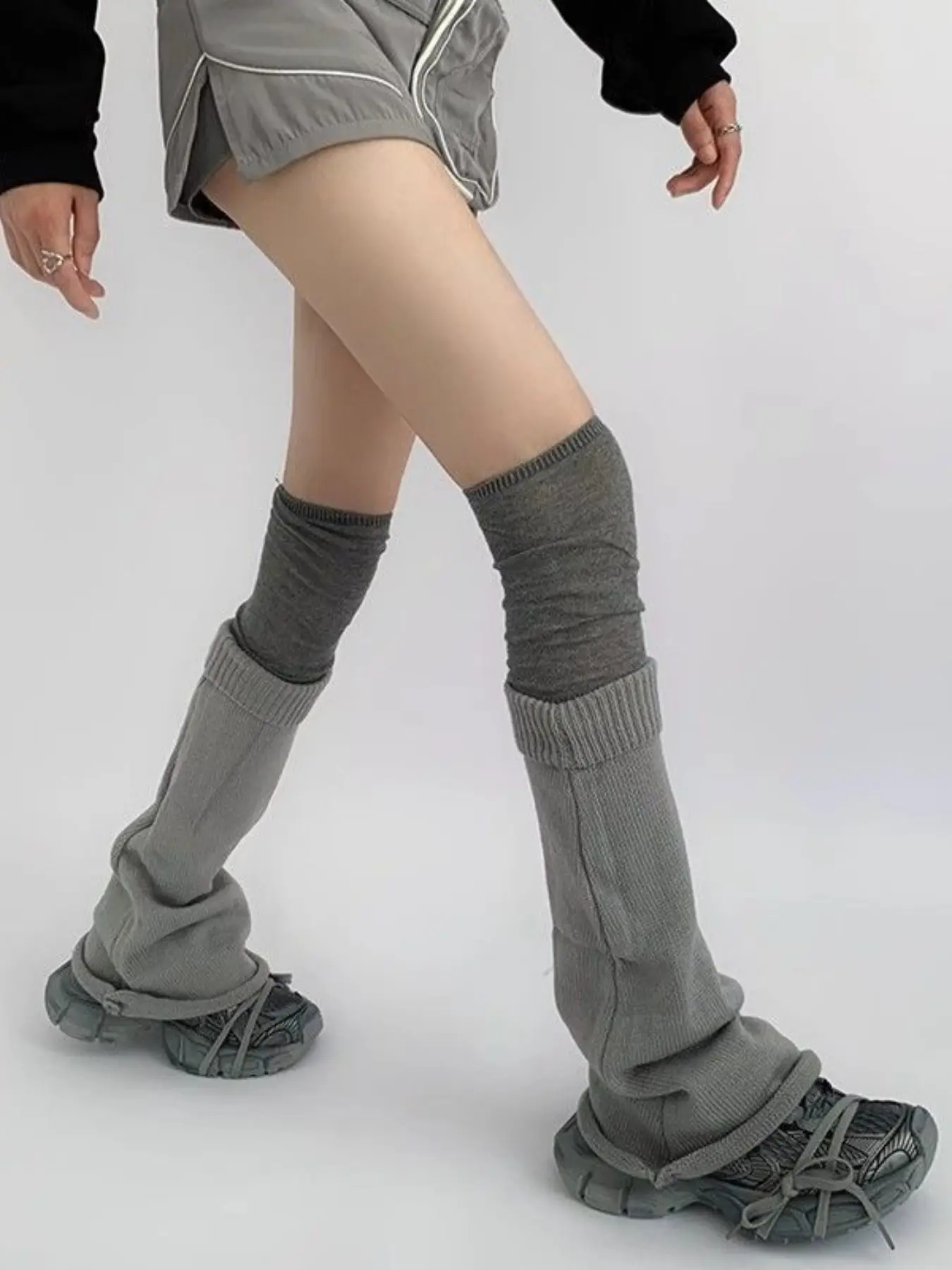 1 Pair Fake Two-Piece Patchwork Micro Cone Socks, Stylish Footwear Accessory, Perfect for Daily Wear & Fashion Enthusiasts