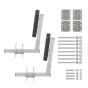 20.5" Adjustable Design Trailer Guide Poles, 2PCS Rustproof Galvanized Steel Trailer Guide, Heavy Duty Roller Guide, for Ski Boat, Fishing Boat