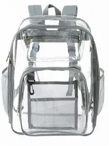 Transparent Backpack for Stadium Events, Small Transparent Backpack for Concerts and Sports, Ideal for Work and Travel
