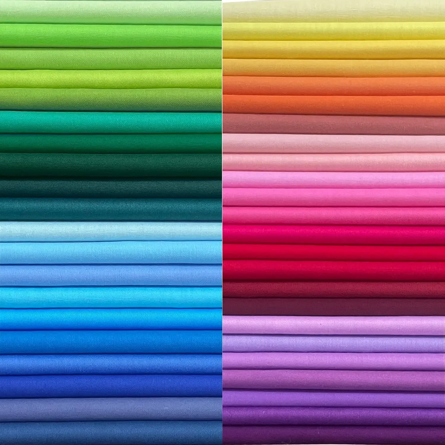 50PCS 10 x 10 Inch 100% Cotton Fabric Squares, Precut Fat Quarters Bundles for Sewing, Quilting, DIY Crafts and PatchworkGift