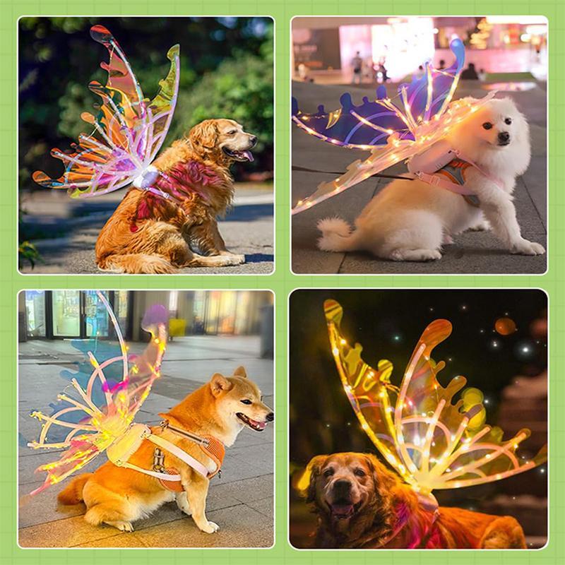 LED Light Up Butterfly Wings, 1 Count Battery Powered Colorful Glowing Butterfly Wings, Novelty Lighting for Party, Festival & Holiday, Butterfly Props, Party Supplies (Batteries Not Included)