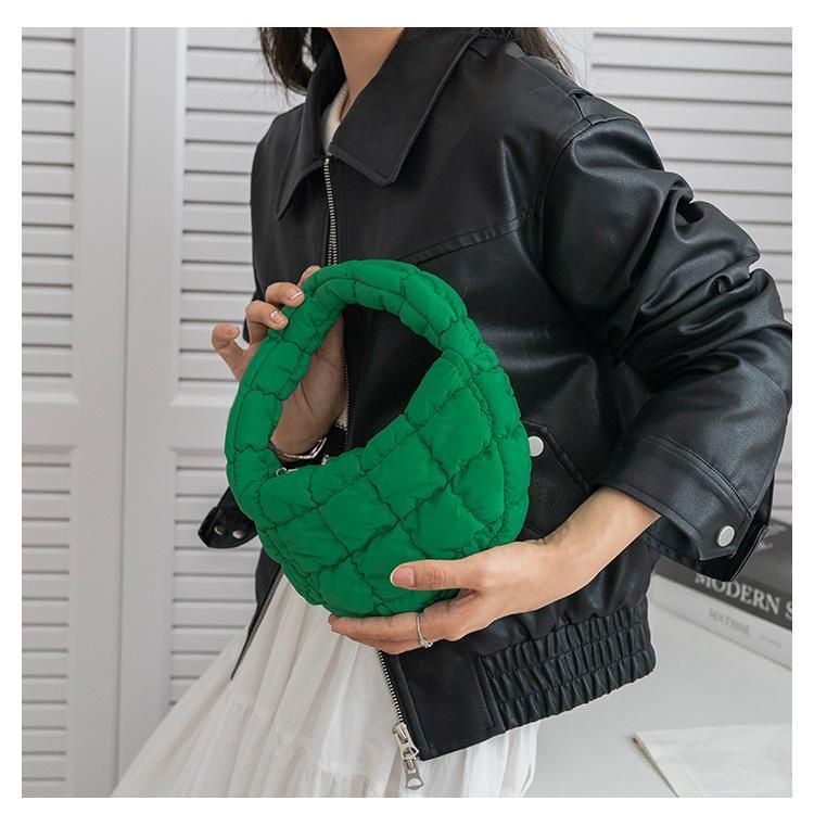 Fashion Quilted Shoulder Bags for Women Handbag Mini Cloud Pleated Bags Puffer Dumpling Bag Luxury Tote