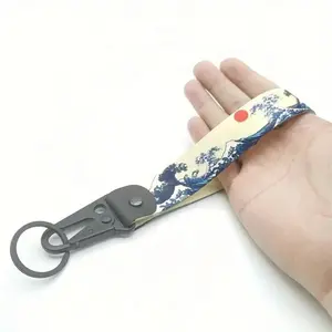 Wave Pattern Wristlet Keychain, Universal Key Lanyard for Car & Motorcycle, Bag Hanging Decor Ornament