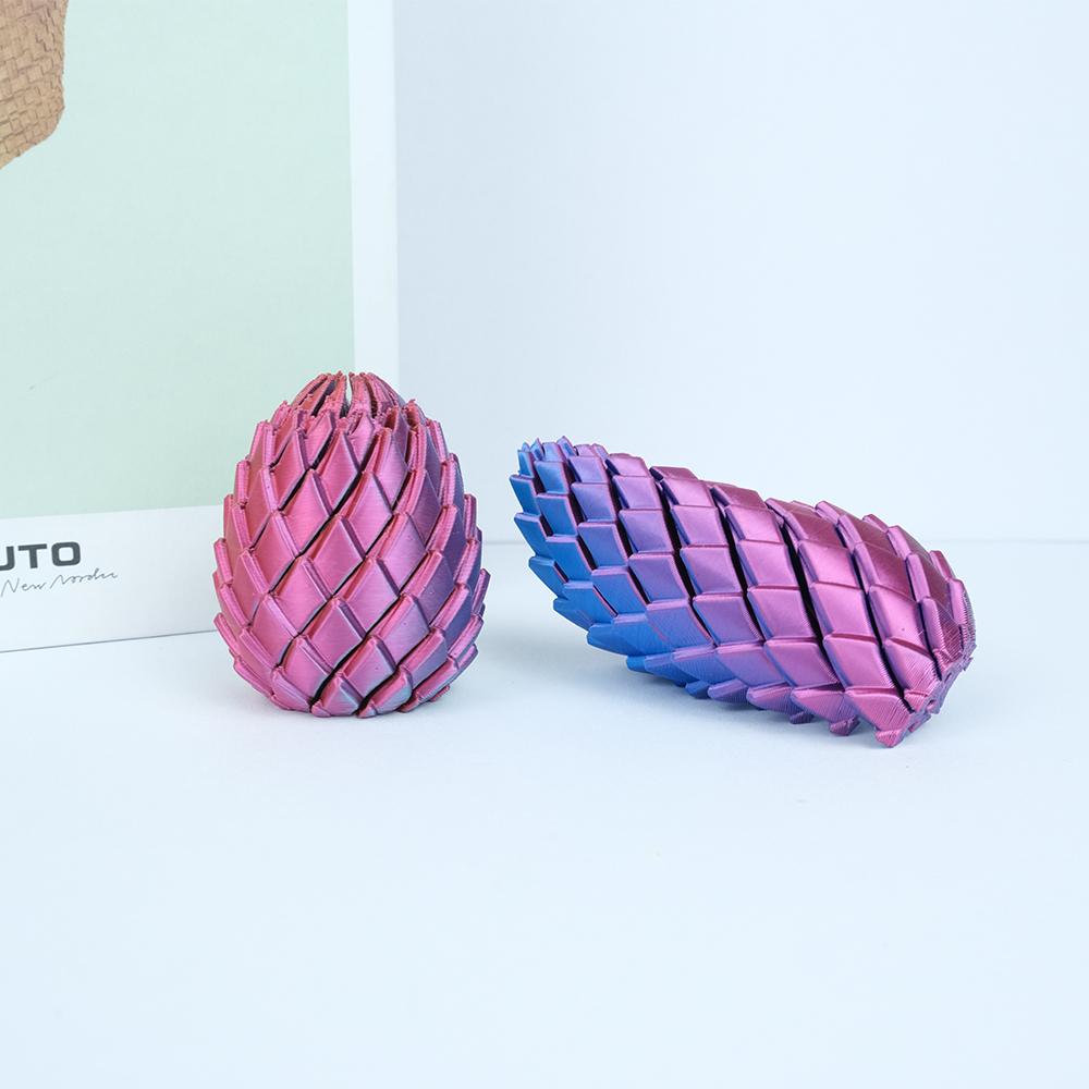 Twisty Fidget Egg Dragon Eggs Slime Stress Ball Toys, 3D Printed Desk Toy Fidget Spinner Gadget, Fun Easter Egg Basket Stuffers, Cool Birthday Gifts & Party Favors for Kids Girls Boys, Anxiety Relief Sensory Toy for Home School Office