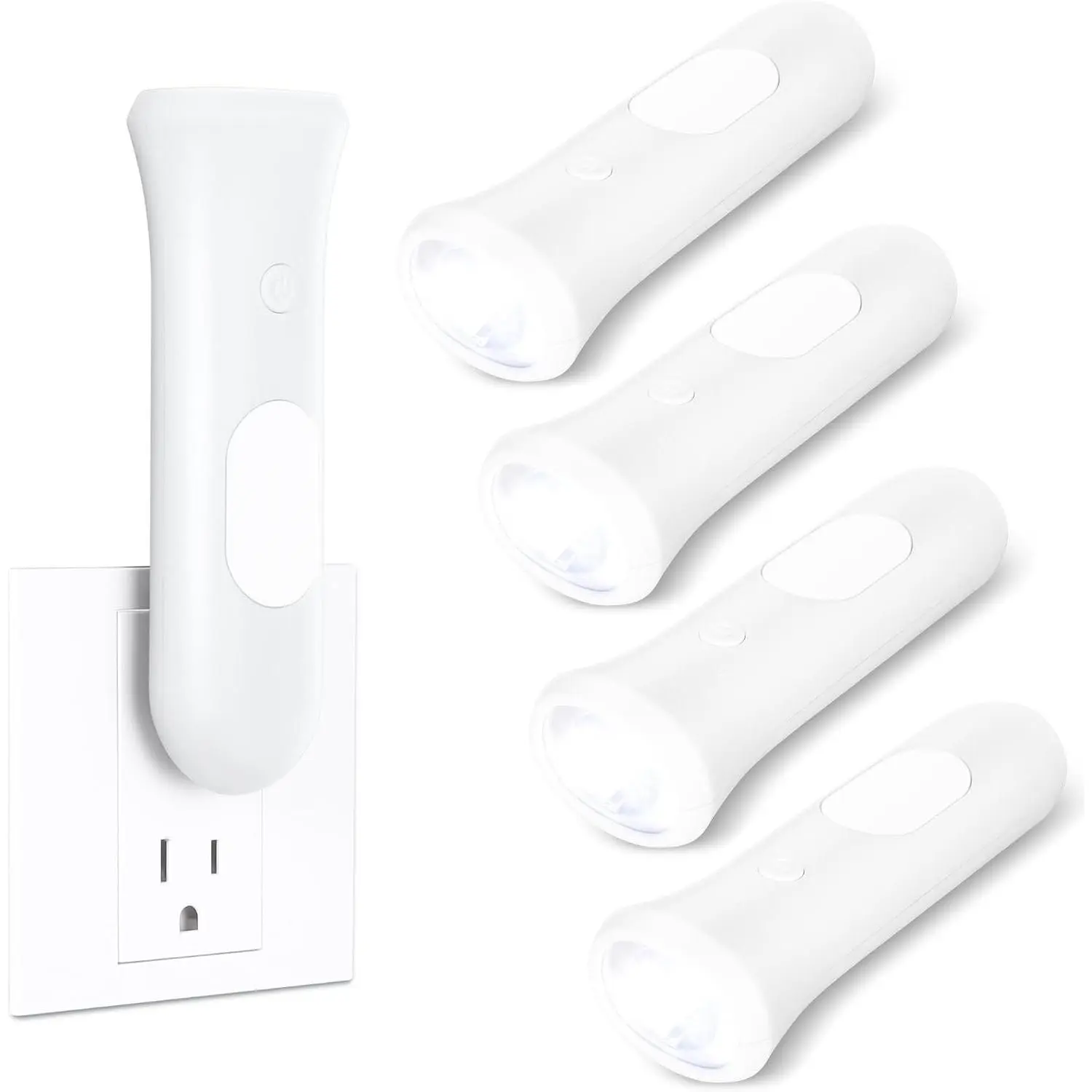 4-in-1 Emergency Lights for Home Power Failure, 4 Pack Rechargeable LED Flashlight Plug-in Wall, Automatic Power Outage Night Light for Hurricane PreparednessGift
