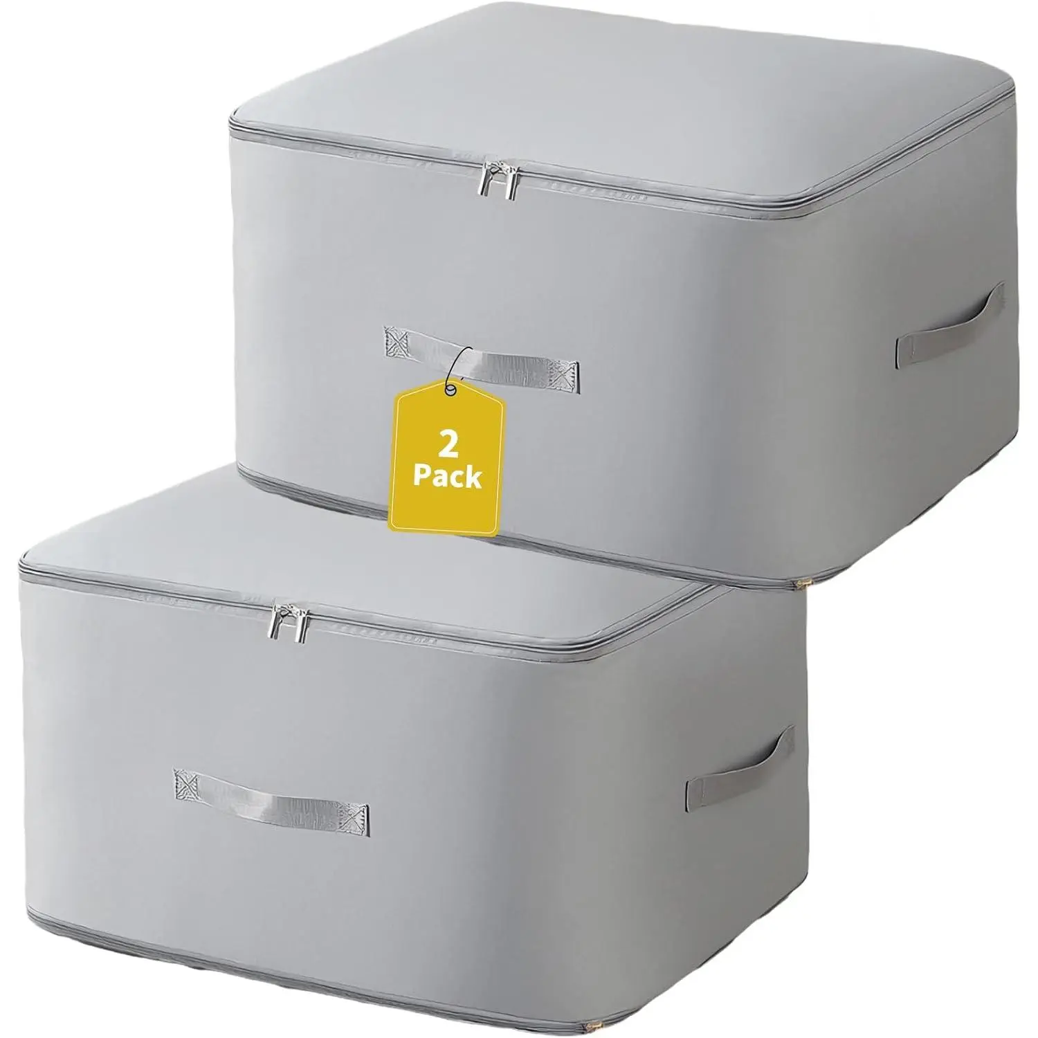 Compression Storage Cube for Comforters (1-Pack, Light Grey, 11x6.3x1.2in)