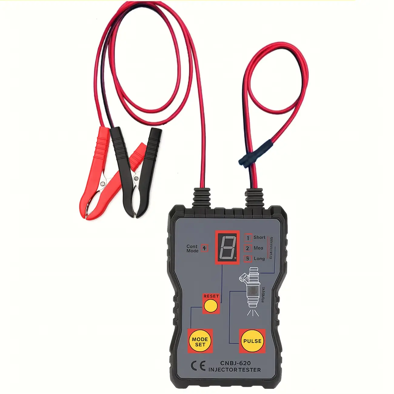 12V Car Fuel Injector Tester Cleaner, 4 Adjustable Pulse Modes Auto Repair Tool