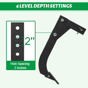 GARVEE Heavy Duty GARVEE Hitch Mounted Ripper and 18'' Shank Middle Buster Plow for ATV/UTV Tractor, Easy One-Pin Mounting, Ideal for Lawn Ripping and Trenching Tasks with 2" Receiver Compatibility.