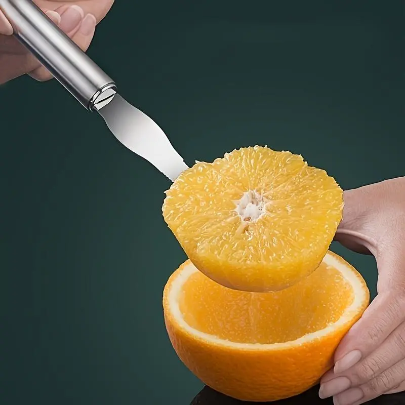 1pc Solid Metal Stainless Steel Orange Peeler & Vegetable Slicer - Utensils for Kitchen Home Use - Effortless Citrus Handling, Durable Safe Versatile Stylish Efficient Kitchen Tool, Efficient Peel, Dishes, Garnishes