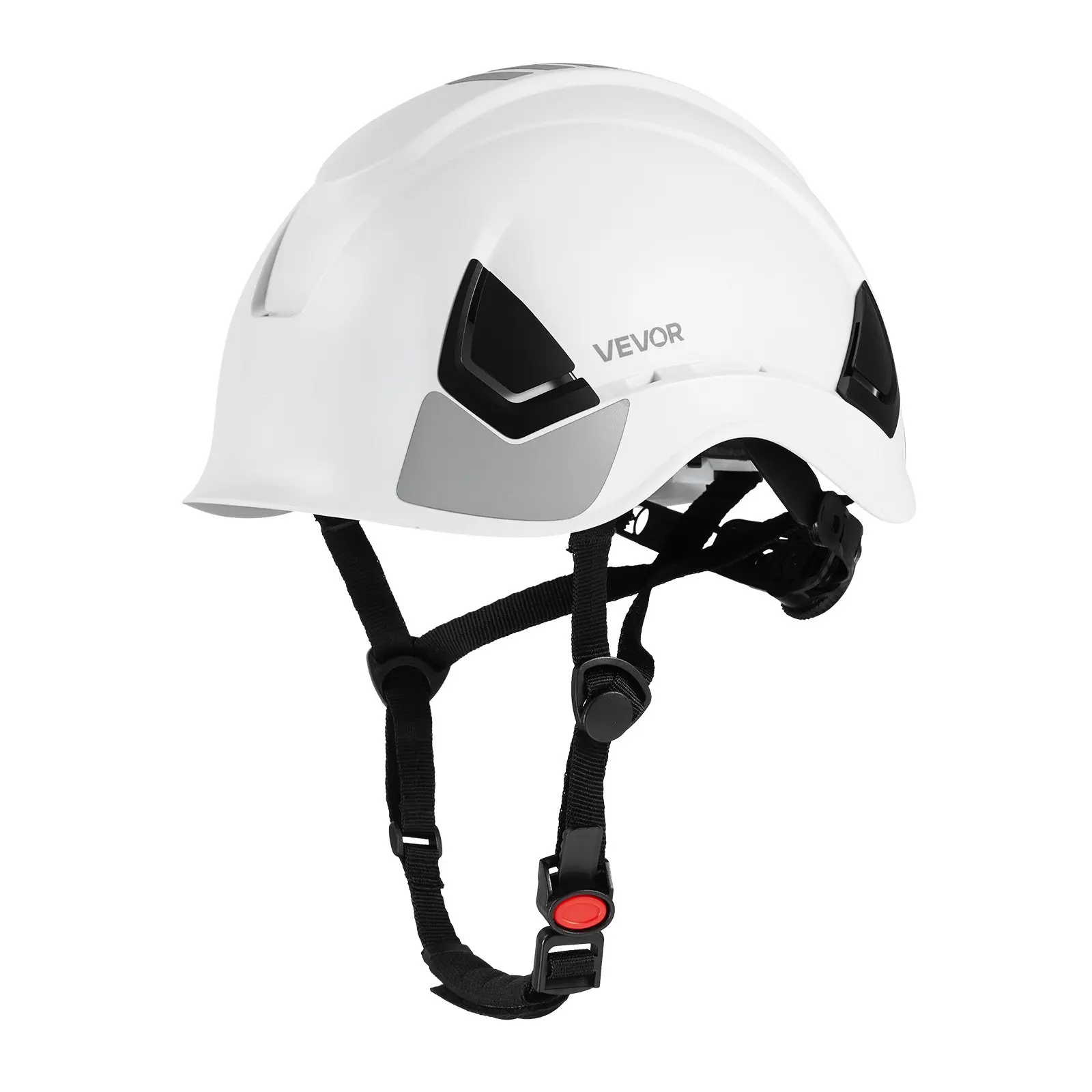 VEVOR Construction Safety Helmet, ANSI/ISEA Z89.1 Approved ABS Shell Hard Hat with 6-Point Ratchet Suspension, Reflective Strips, Breathable Vents & Adjustable Fit for Adult Users’ Industrial Workwear