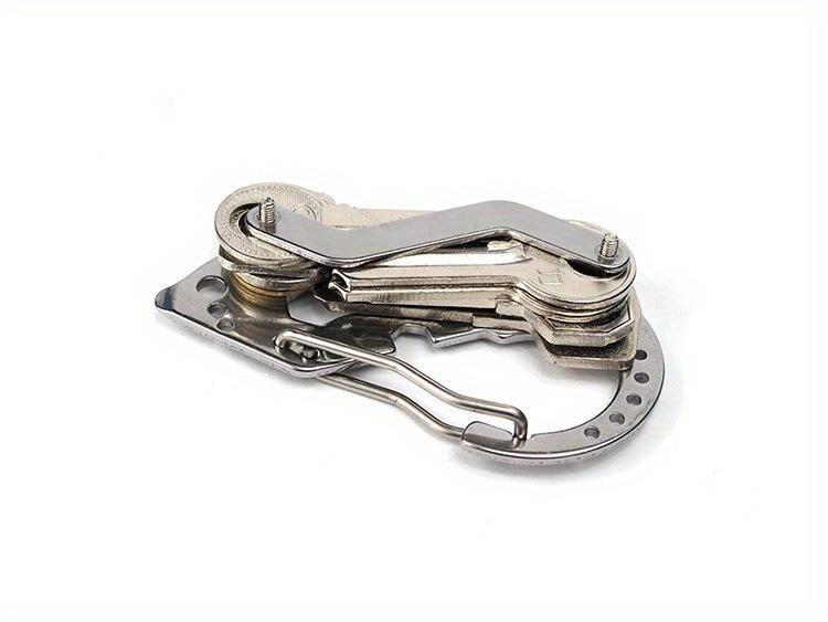 Stainless steel multi-function keychain with screwdriver and bottle opener, ideal for camping equipment, ideal for outdoor daily carry