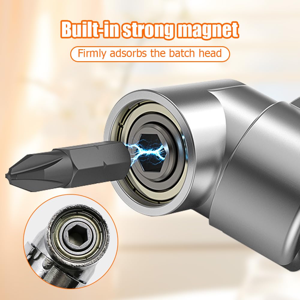 105 Degree Right Angle Drill Adapter, 1/4" Hex Shank Driver Angle Drill Attachment, Multi-function Bend Screwdriver Bit, Drill Accessories, Drill Bits