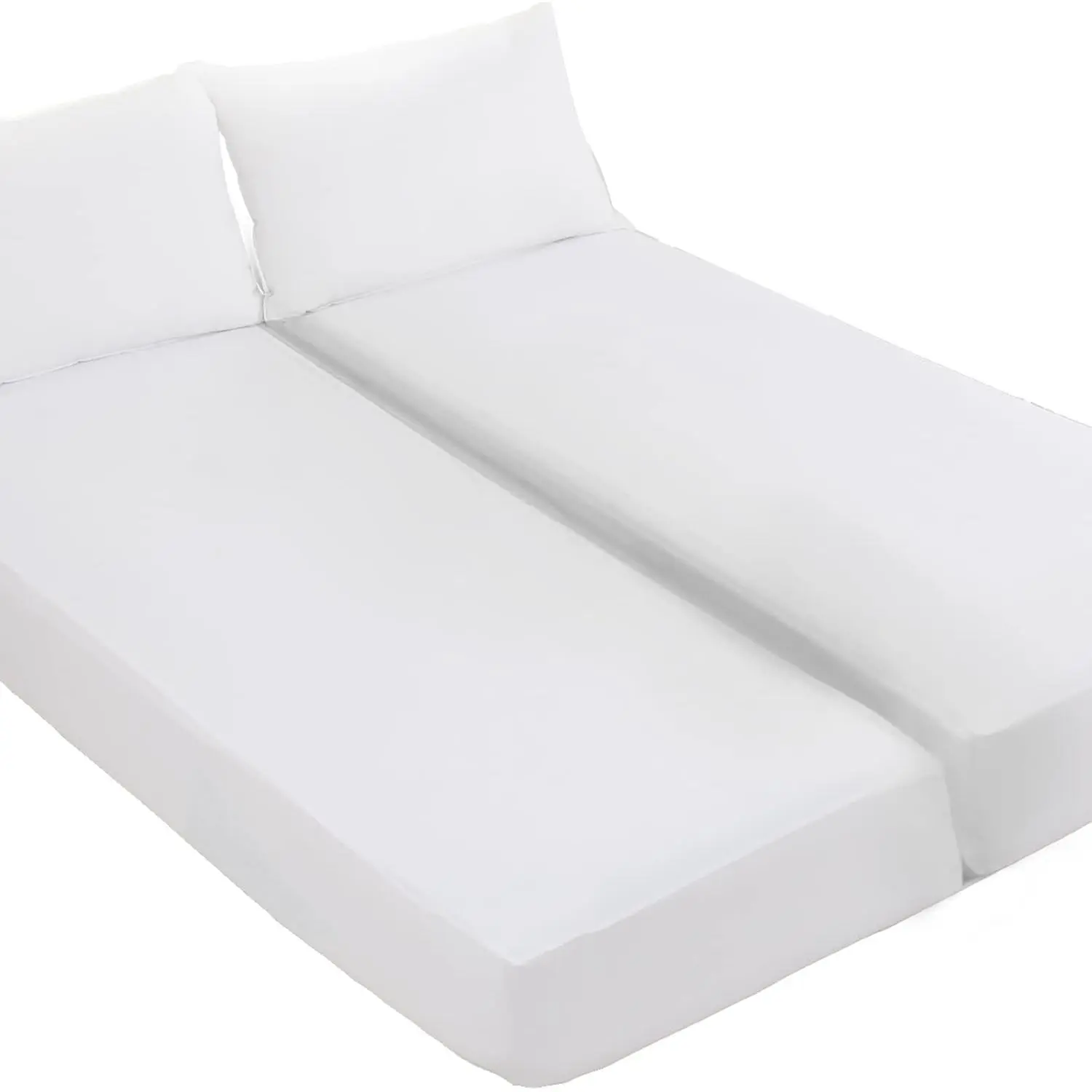 Waterproof Split King Mattress Protector for Adjustable Beds Soft Cooling Bamboo Viscose Jersey Fitted Matress Cover