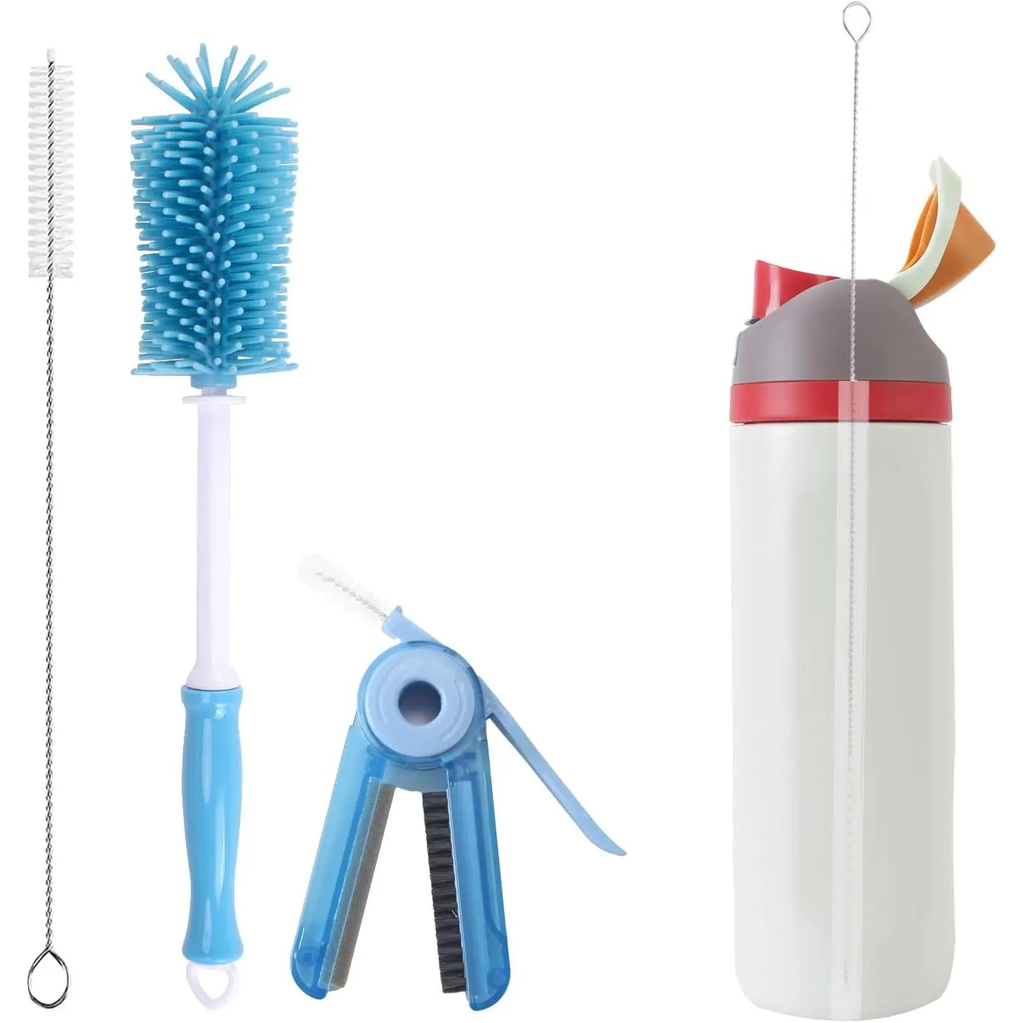 Water Bottle Cleaner Kit for  24/32/40oz,3 Pack | Extra Long  Bottle Brush,Bendable Stainless Steel Straw Cleaner,Compatible with  Accessories