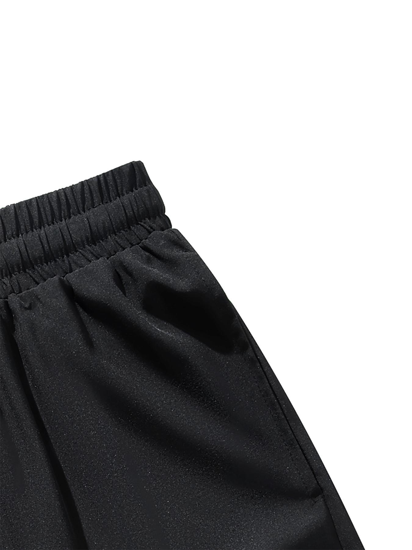 Men's Solid Color Drawstring Waist Shorts, Regular Fit Casual Comfy Breathable Shorts for Beach Vacation Outdoor Activities, Men's Bottoms for Summer, Drawstring Athletic Shorts