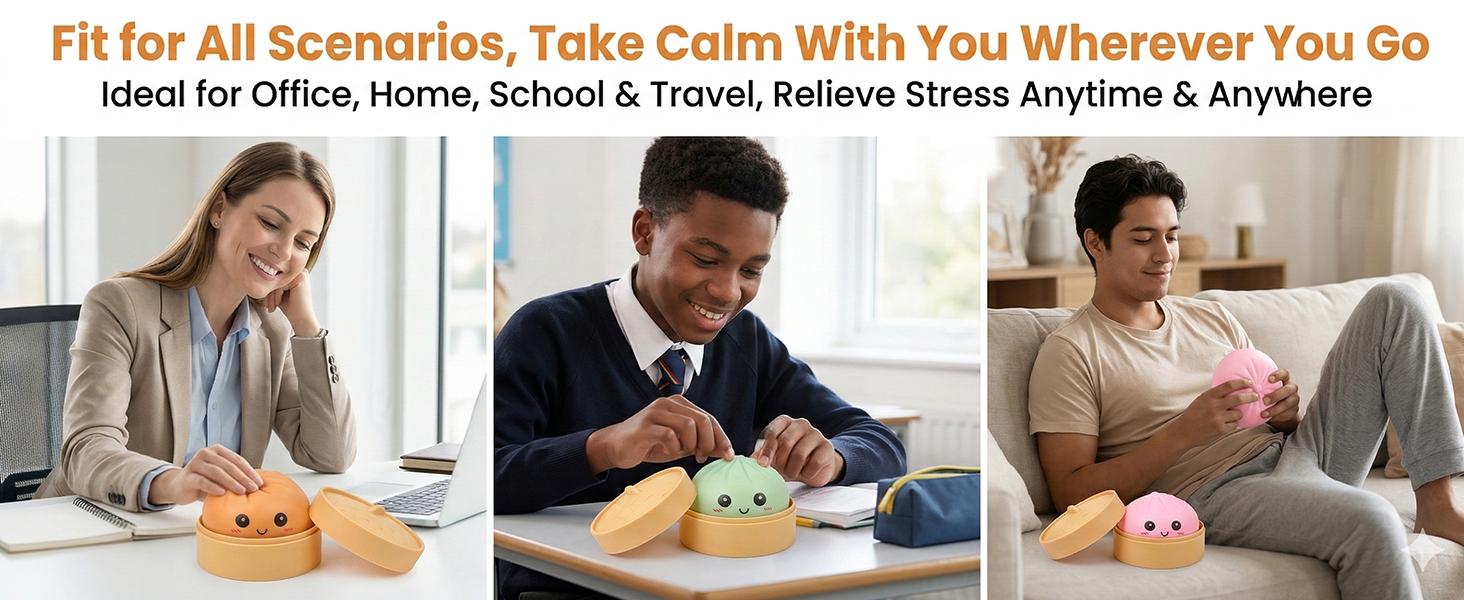 ZANOK Dumpling Squishy Mystery Box Viral, 2026 New Dumpling Squishy Mystery Box - Surprise Dumpling Squishy, Rare Dumplings Bun Stress Relief Fidget Set, Random Colors (5 Packs)