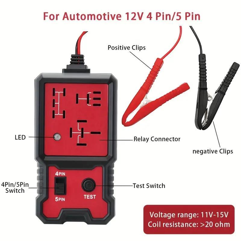 12V Car Relay Tester, Battery Checker, Automotive Relay Tester Tool, Multifunctional Car Diagnostic Tool, Professional Vehicle Repair Tool, Truck Essentials