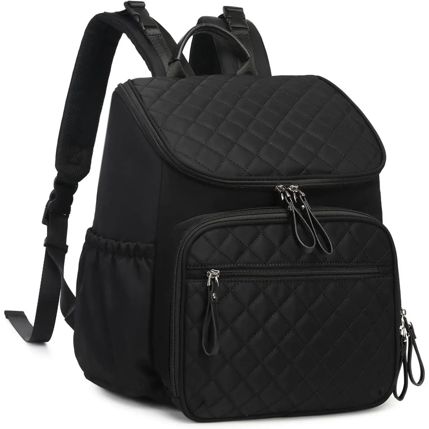 Lightweight Diaper Bag Backpack with Stroller Clips, Insulated Pockets, Compact, Black - Perfect Baby Shower Essentials