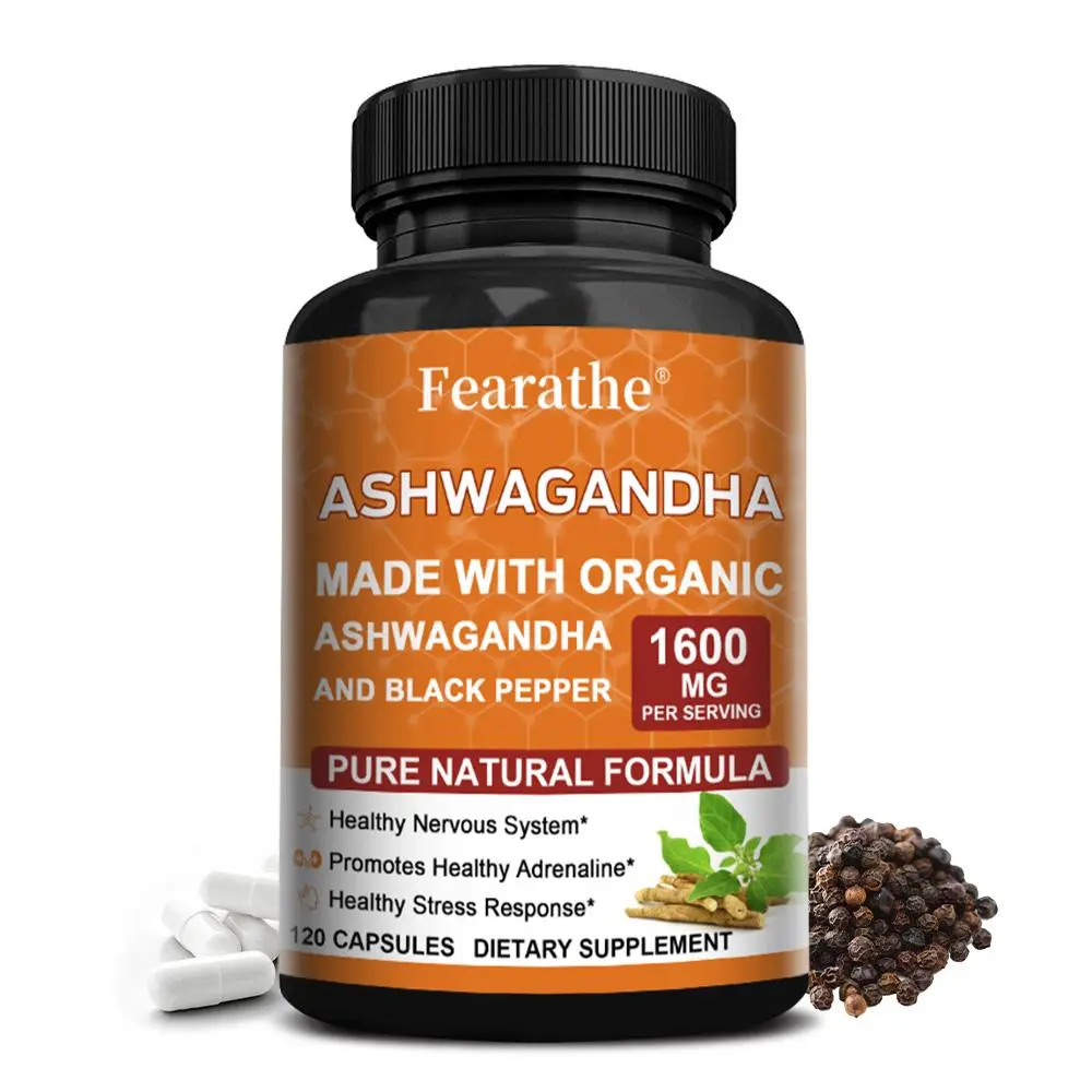 Fearathe Organic Health Supplement - Supports Emotional Relaxation, Brain Health - 120 Capsules