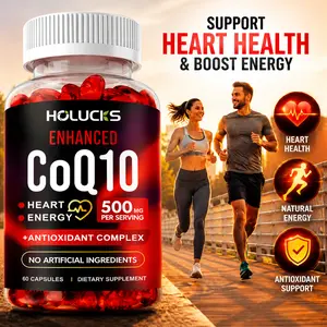 Enhanced CoQ10 500mg Heart & Energy Support Soft Capsules, Citrus Bergamot, Resveratrol, Grape Seed Extract, Turmeric Root, Amla Fruit, Garlic & Flaxseed Oil Antioxidant Blend, Clean Formula Without Artificial Ingredients, 60 Softgels