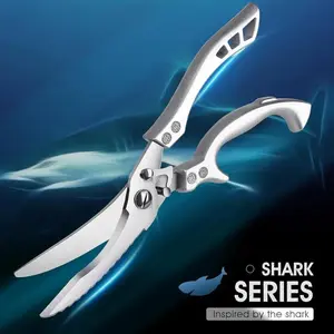 Brand-new upgraded alloy handle kitchen scissors,Heavy Duty Poultry Shears with Serrated Edge - For Chicken, Bone, Meat, Turkey, Fish - No Rust, Spring Loaded, Stainless Steel Kitchen Scissors