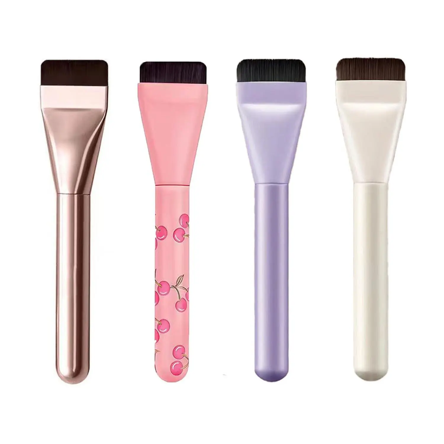 High-Quality Korean Makeup Brush Set (4 Pieces), Foundation, Mask & Face Makeup Brushes, Nylon Material, Multi-Pack, Facial Cleansing Tool