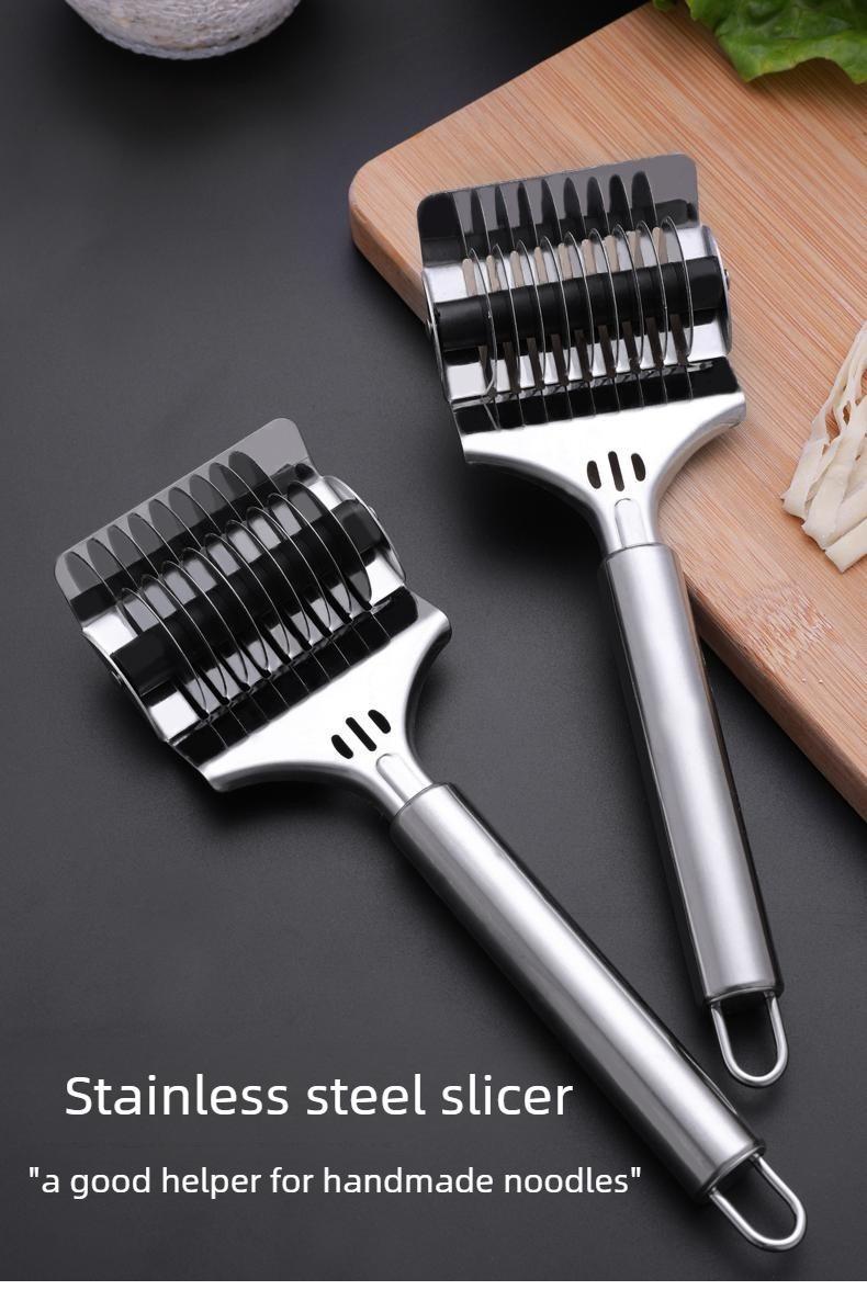 2PCSManual noodle cutter, noodle maker, stainless steel manual household noodle press, vegetable and meat cutter, new type of noodle making machine.