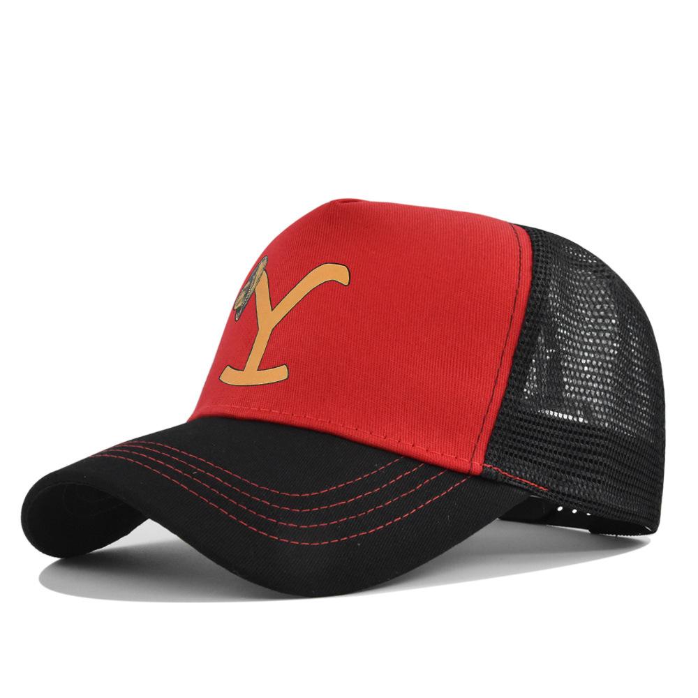 Cross-border Yellowstone baseball cap, silk-printed Yellowstone mesh cap, printed duckbill cap, unisex washable breathable sun hat