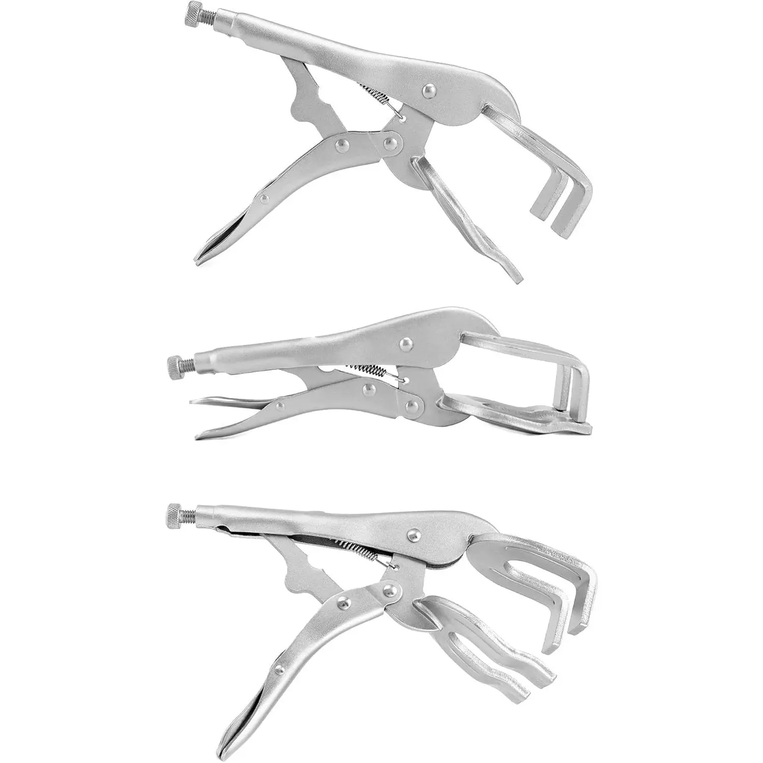 9" Locking Pliers Set of 2/4, Metal Welding Lock Clamps Fast Quick-Release Design for Workshop DIY Metal Working