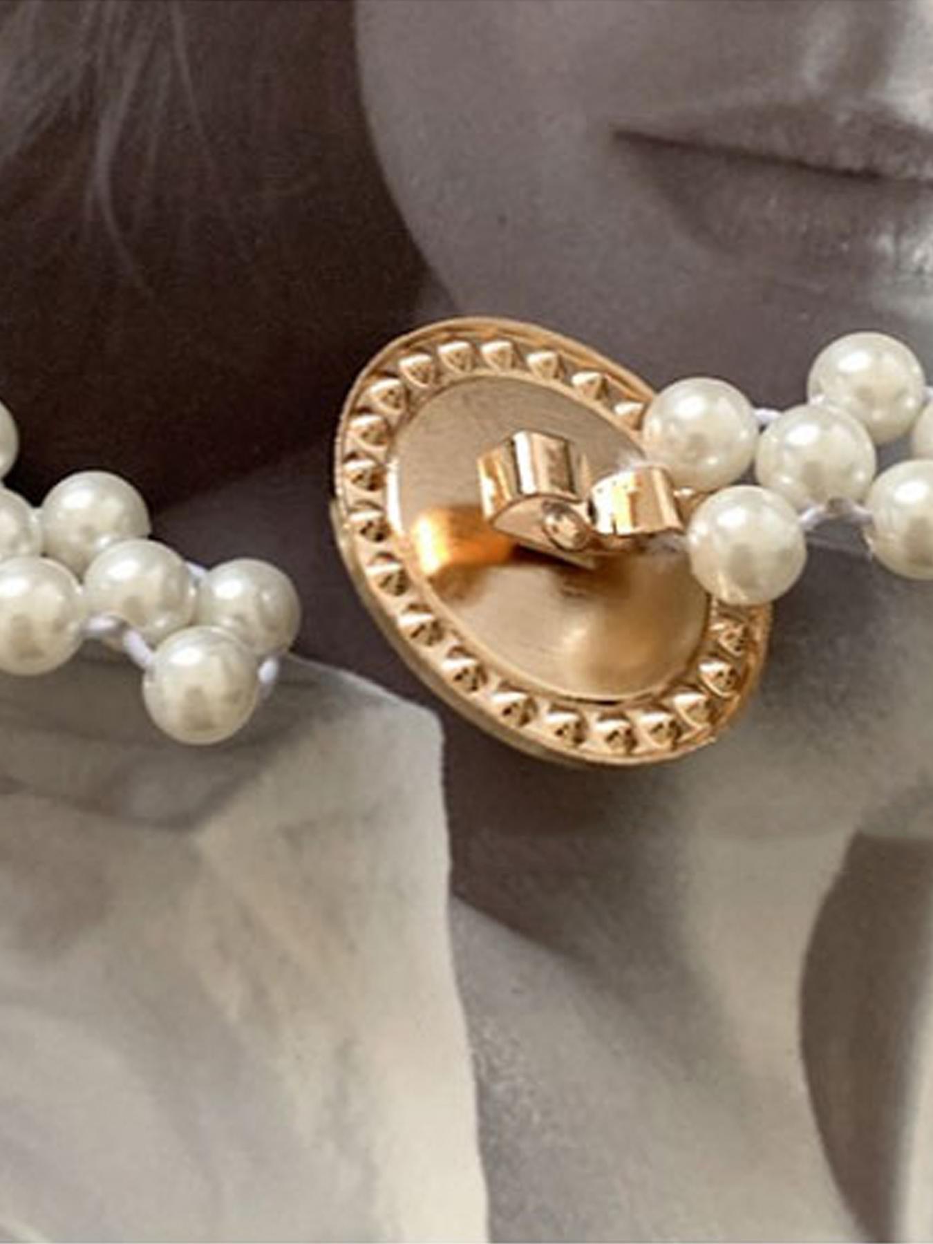 Faux Pearl-Decorated Waist Belt, Women's Fashion Dress Belt, Elegant Beaded Belt for Casual and Party Wear, Exquisite Jewelry Gift for Birthdays, Waistband Buckle, Belt with Buckle