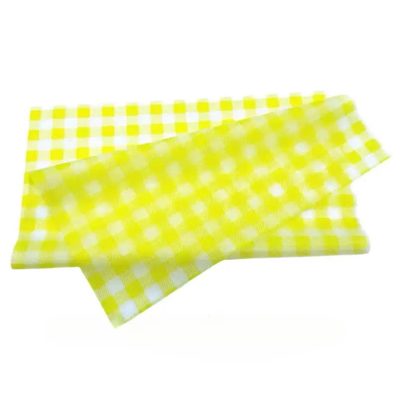 Mango Yellow Multi-Color Checkered Copy Inner Lining Pear Paper Flexible Foldable Anti-Wrinkle Floral Bouquet Inner Lining Filler Paper First Birthday Gift Housewarming Gift Universal Handmade Packaging Material